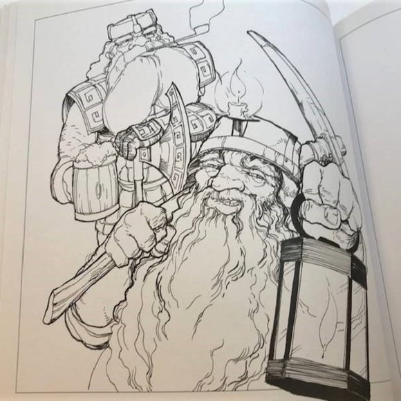 Tolkien's World Colouring Book - Picture 5 of 6